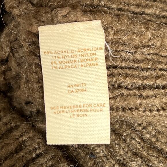 Free People Crochet Knit Hooded Cardigan Sweater Oversized Coastal Beach Retro - Picture 5 of 7